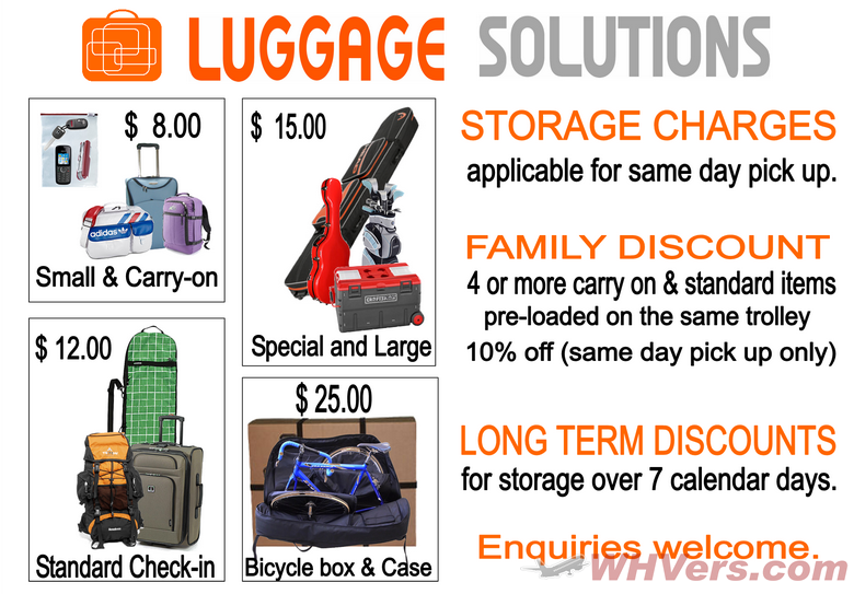 基督城机场行李寄放